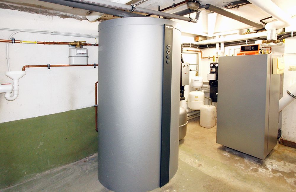 Speichereinheit im Keller des Kunden