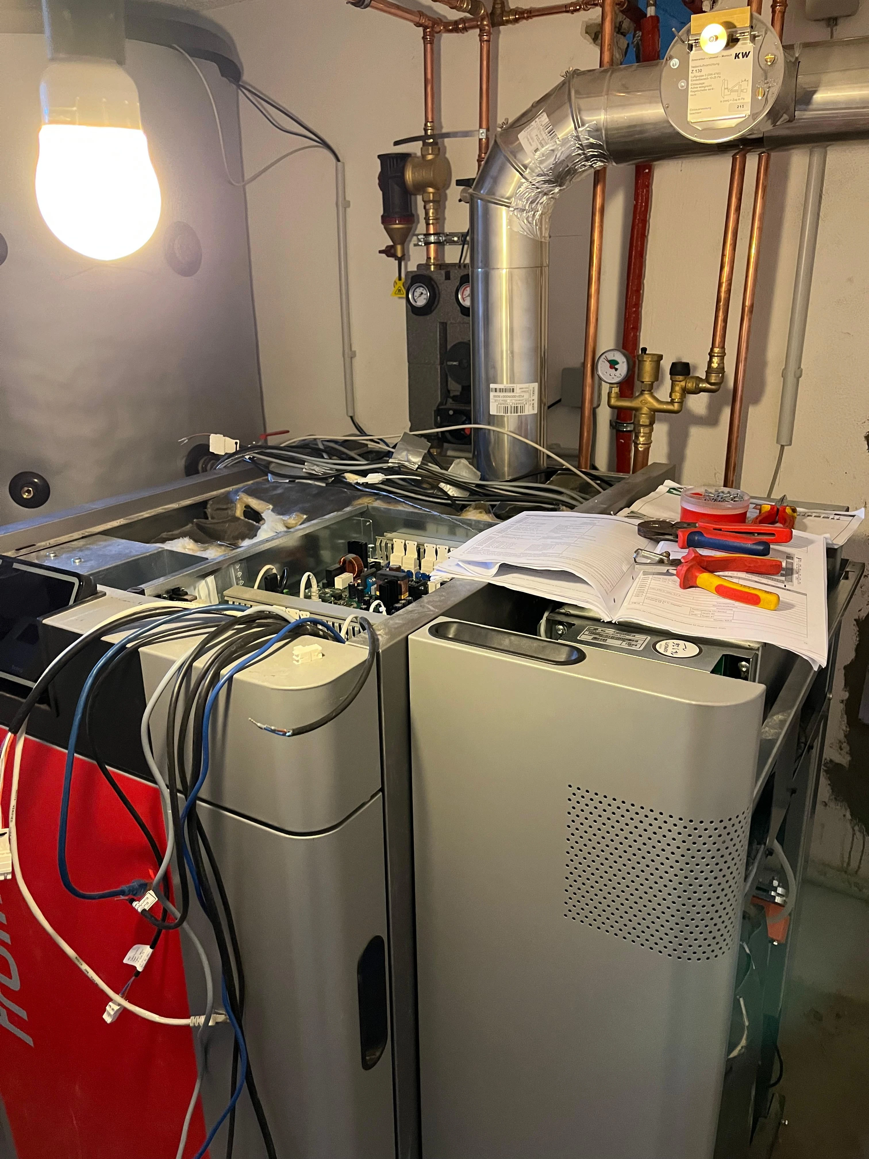Bei der Installation eines Kombikessels
