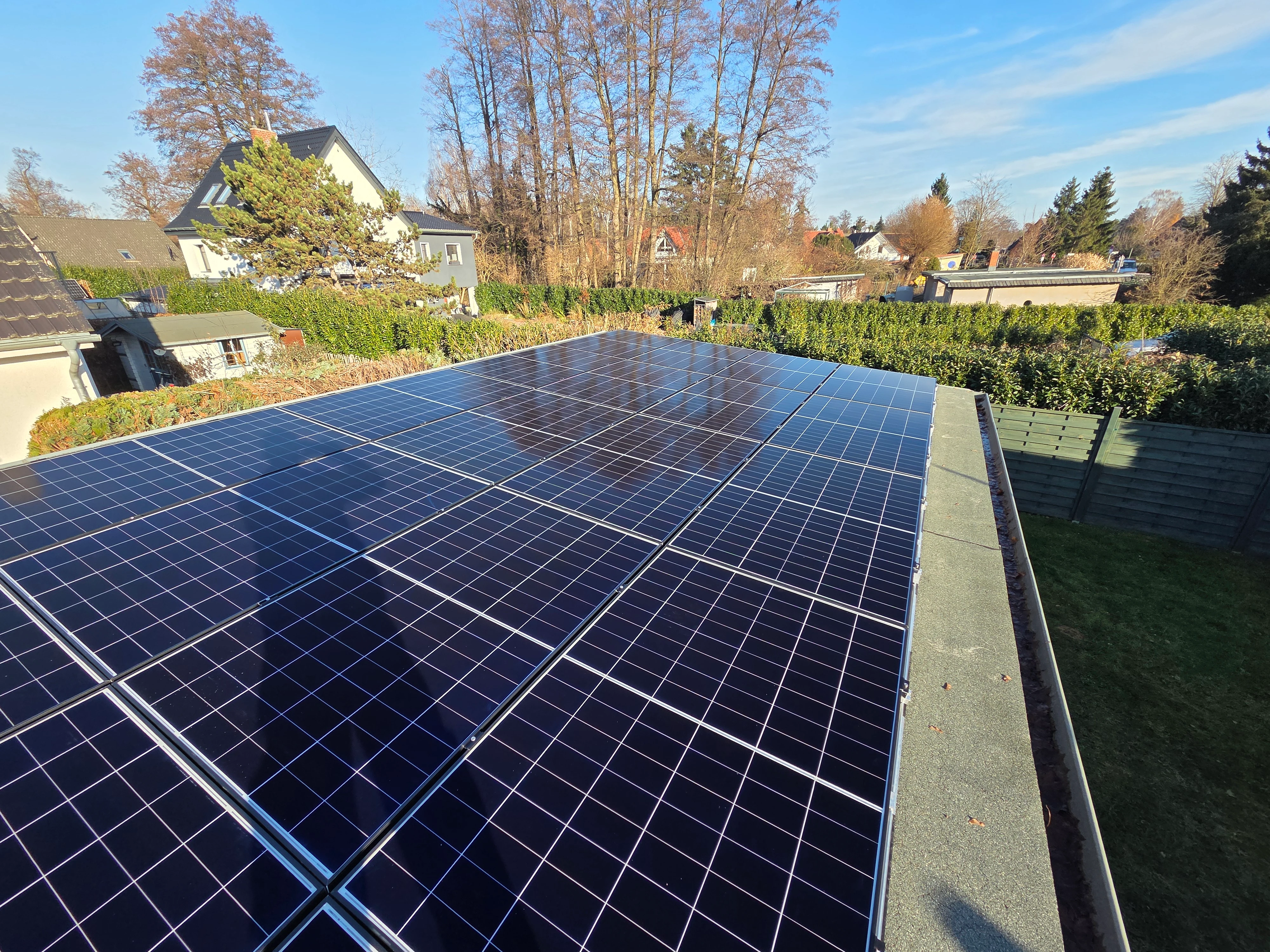 PV Anlage errichten auf einem Flachdach