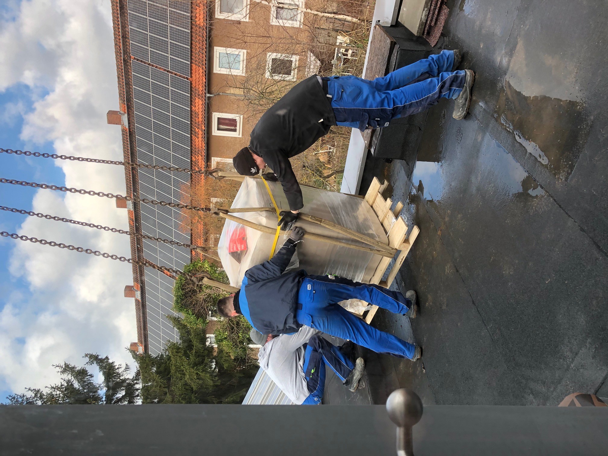 Montage Dachlüftungszentrale