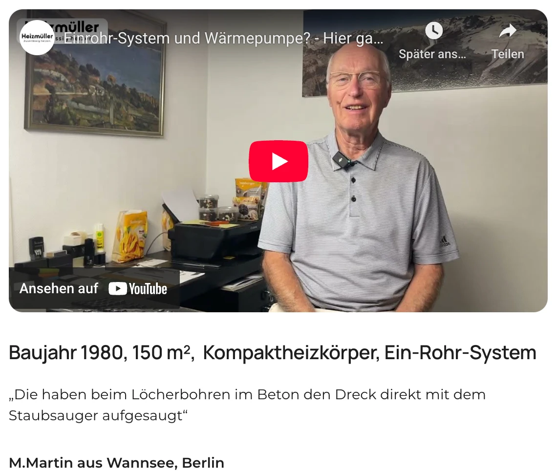 Baujahr 1980, 150 m², Kompaktheizkörper, Ein-Rohr-System