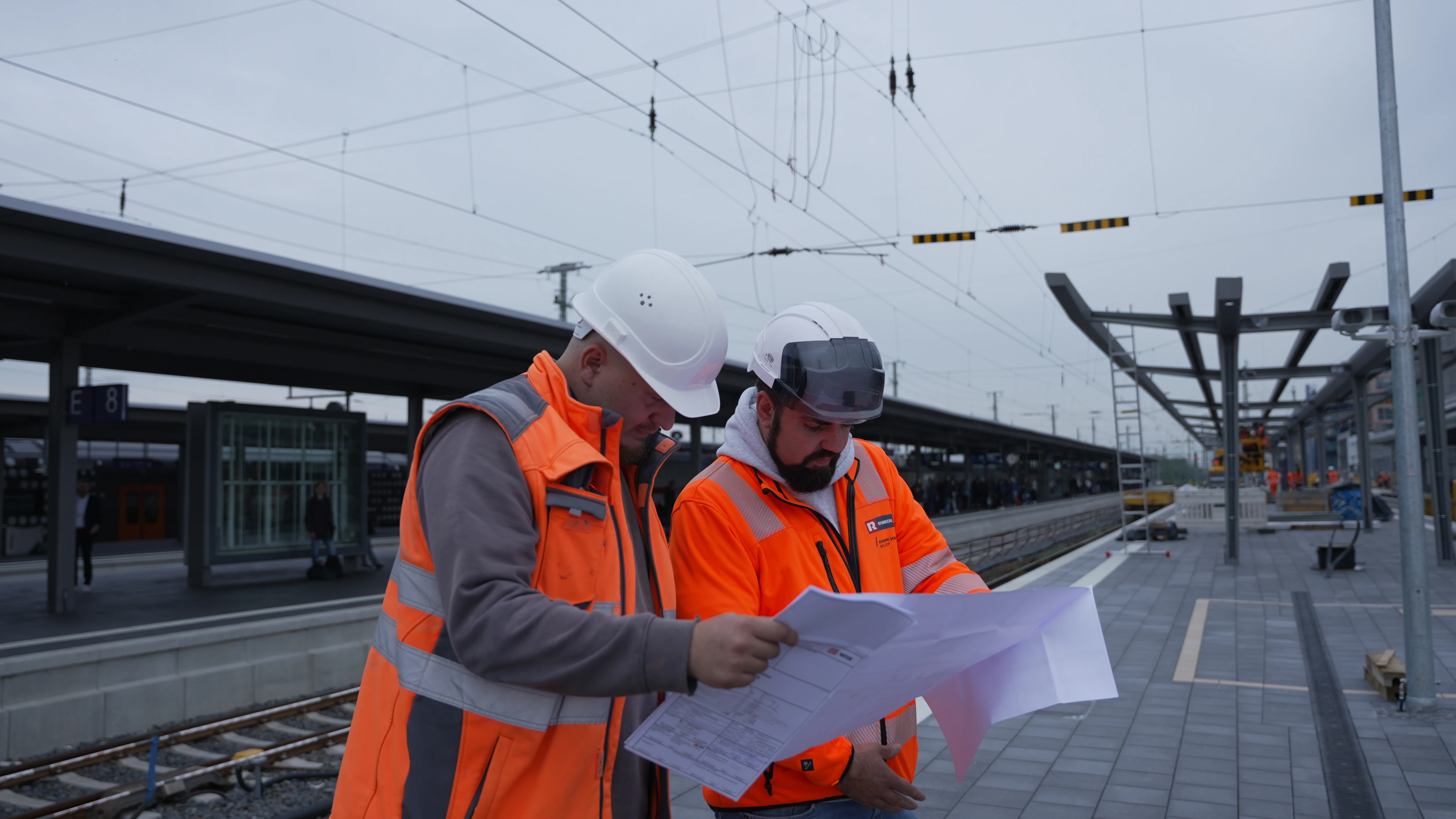 Abstimmung auf der Baustelle