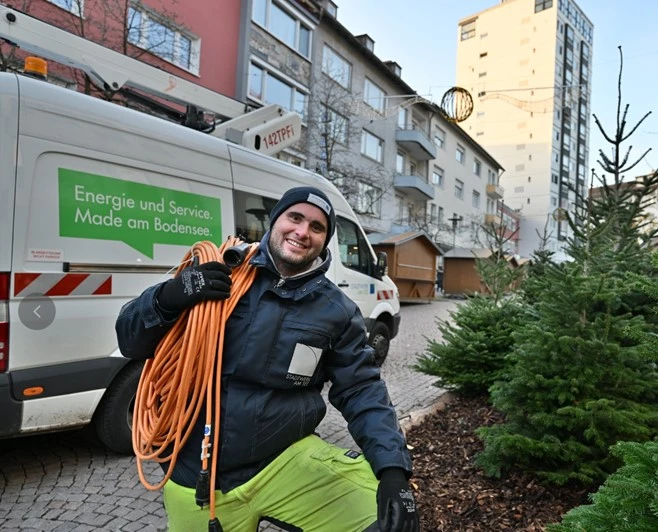 Vorbereitung für den Weihnachtsmarkt