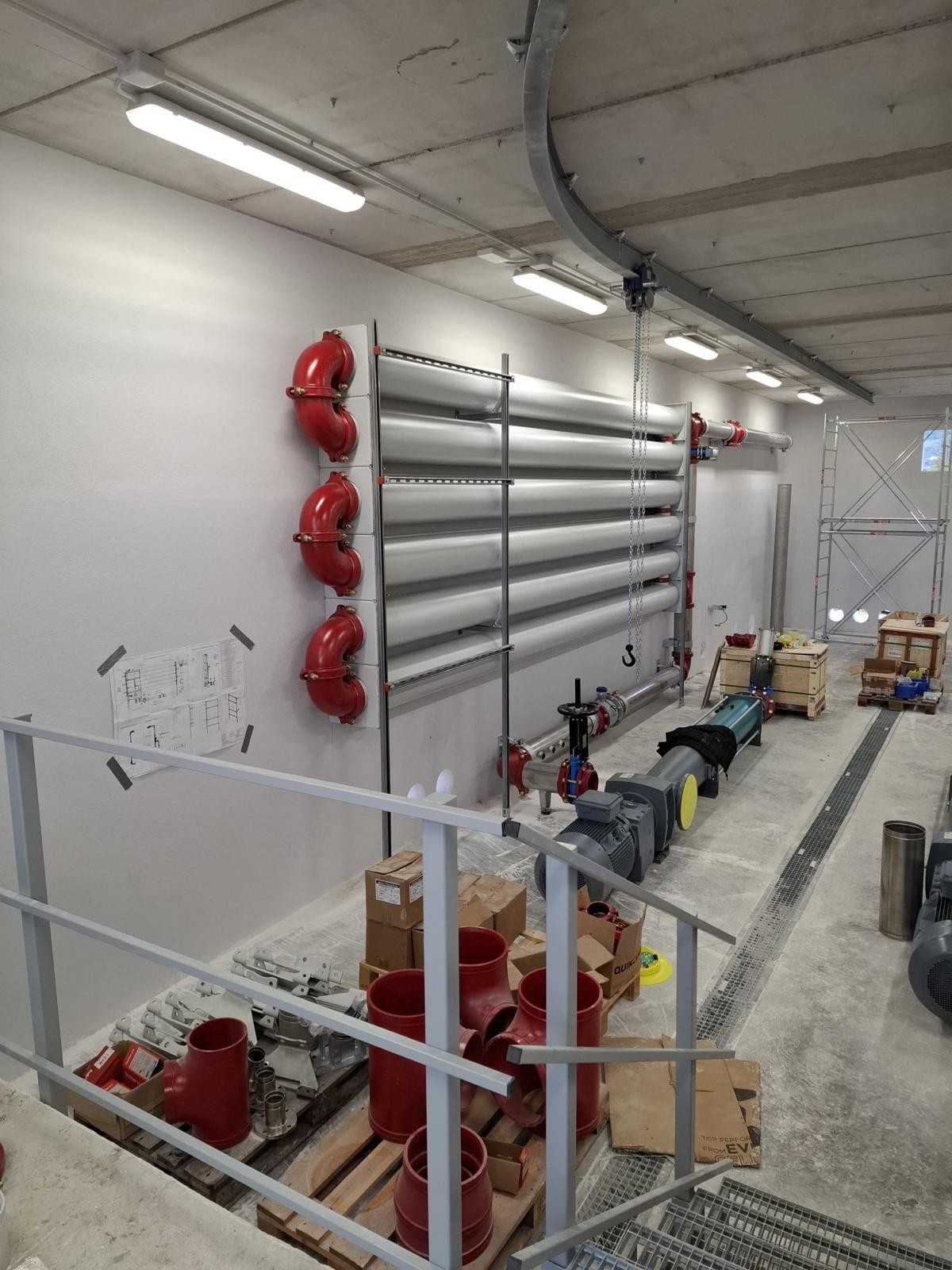 Das Herz der Anlage nimmt Form an.