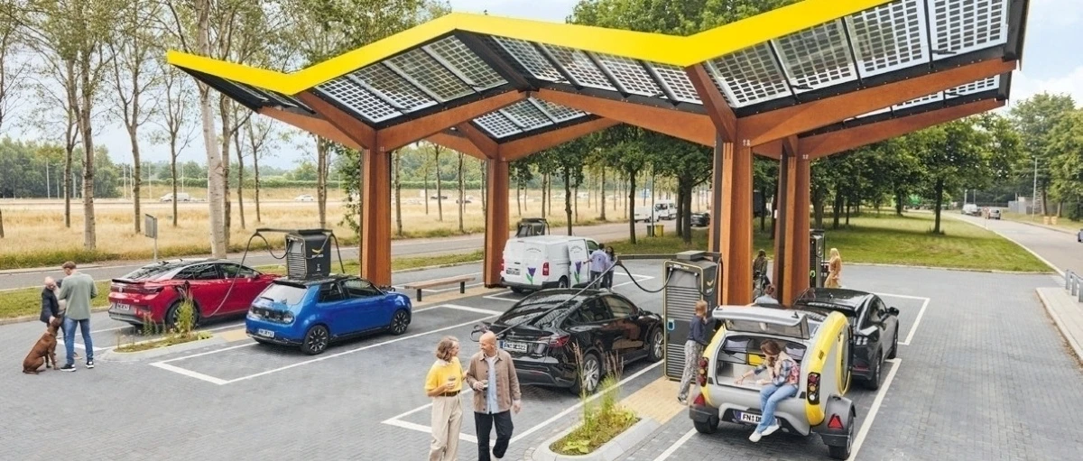 Eine unserer Stationen mit 8 Ladepunkten