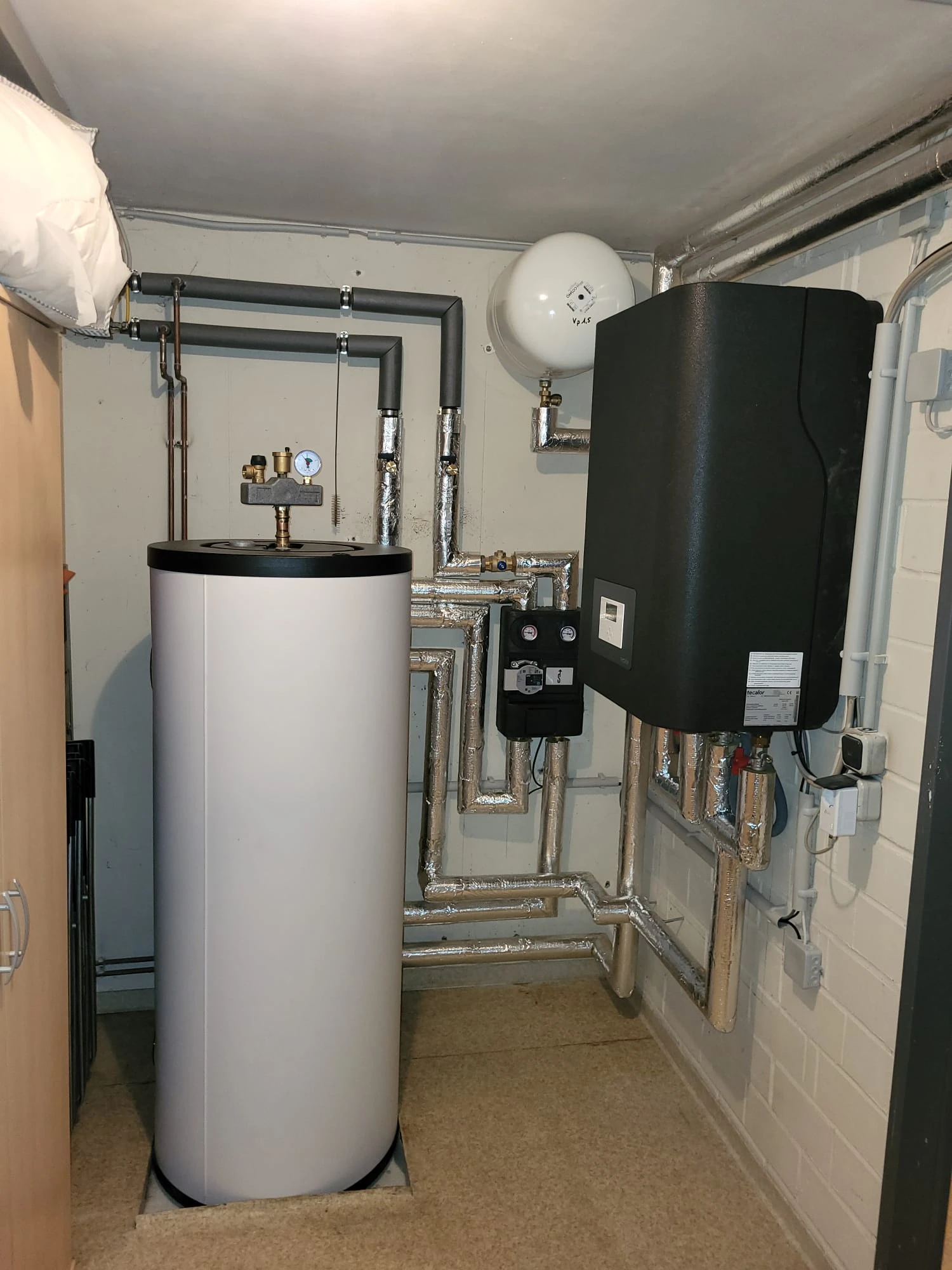 Innenraum Insatallation WP Reihenhaus
