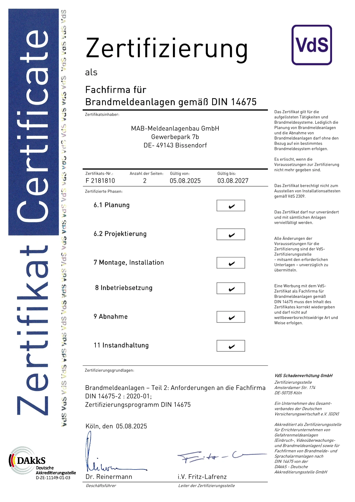 Zertifikat