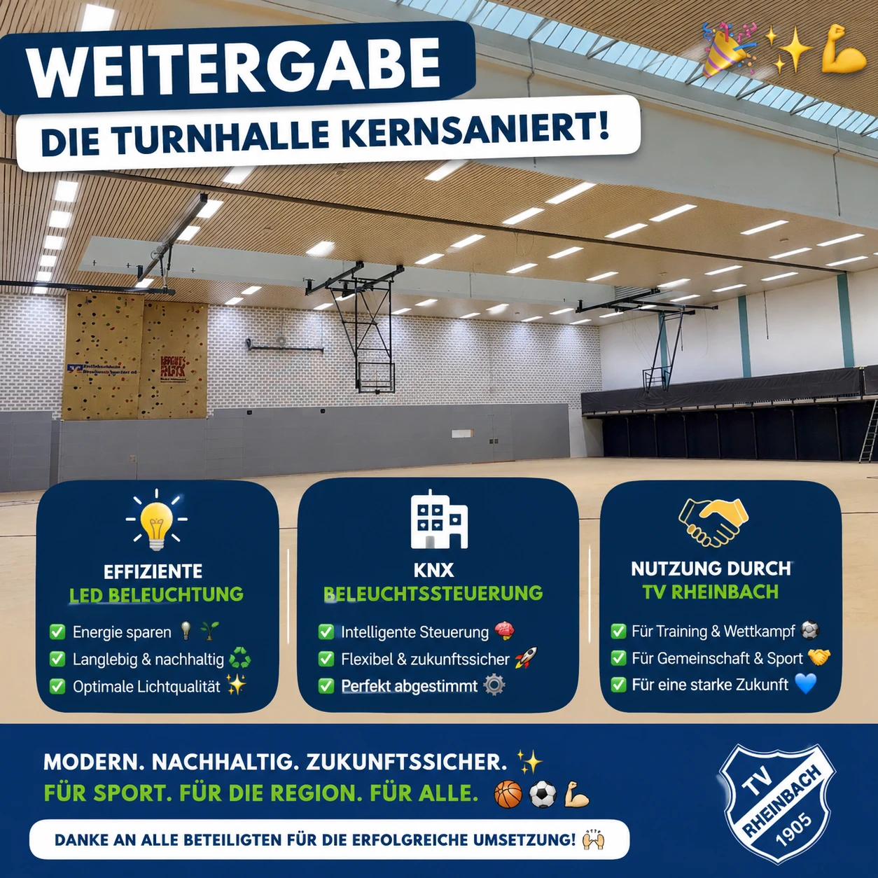 Kernsanierung einer Turnhalle